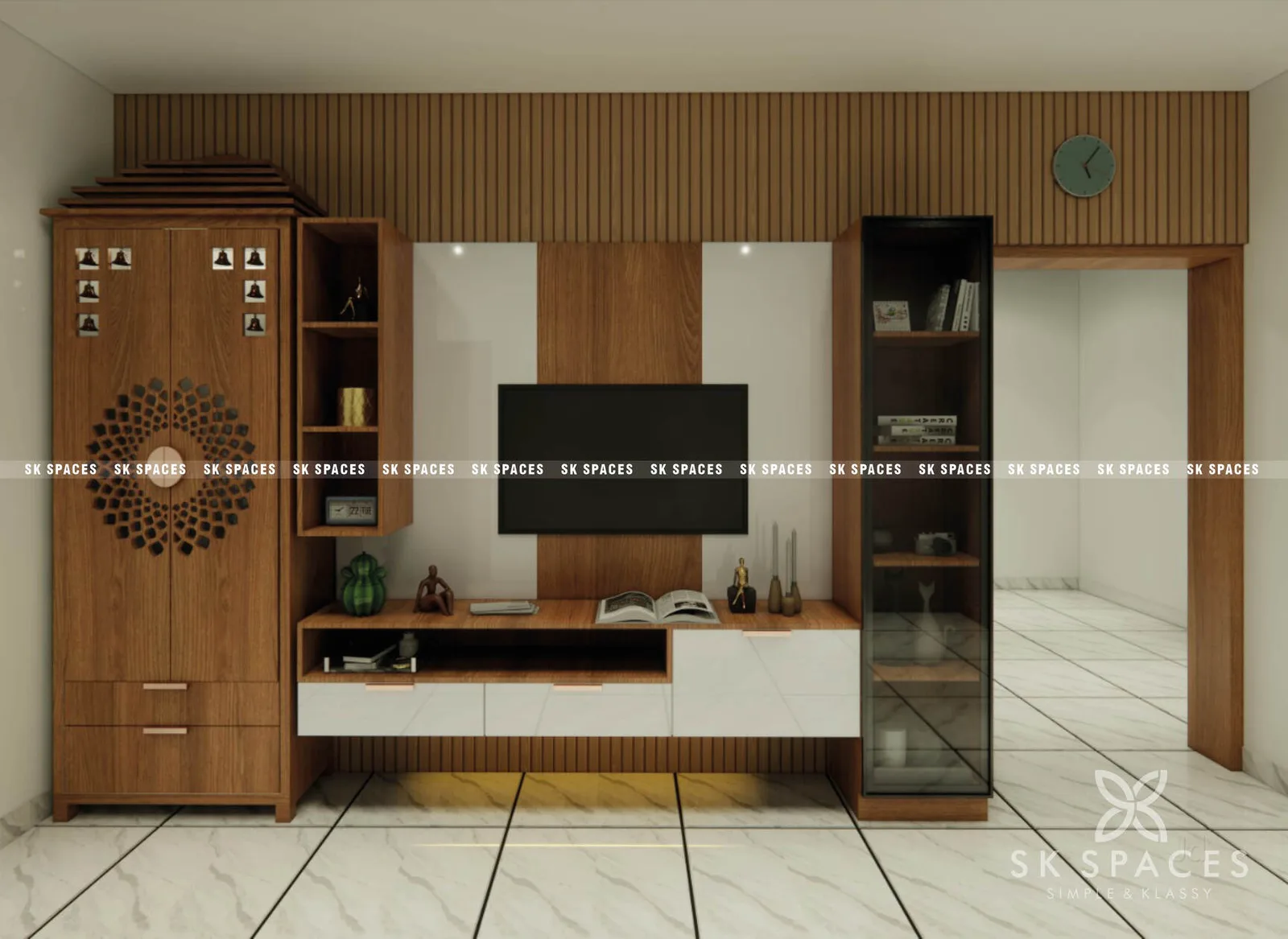 Living-room TV unit and display storage from the SK Spaces public portfolio