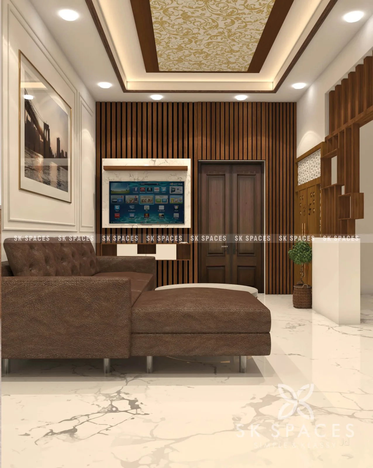 Living space and TV wall from the SK Spaces public portfolio